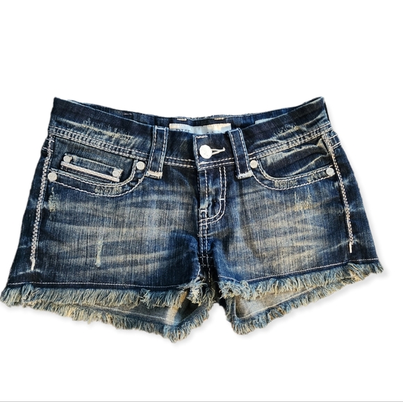 BKE Pants - BKE Sabrina Cutoff Dark Wash Jean Shorts Sz 26